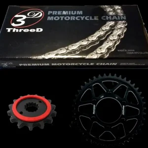 3D ThreeD Kettensatz passend für Kawasaki Z1000 ZRT00D / E /ABS (10-14) Three 3D525Z Kette Silentrit Kostenloser Rückversand