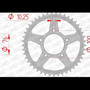 Preisreduziert Kettenrad Stahl 45 Zähne (530) 5L-530 76/100