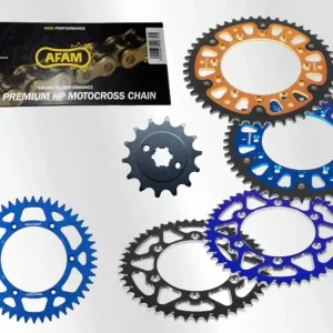 Afam Kettensatz passend für Yamaha YZ 125 (Bj.22-) Afam 520MX5 Crosskette Stahl Alu Stealth Sonderangebot