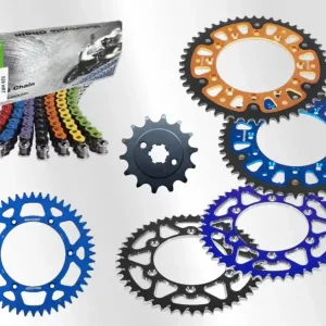 Esjot Kettensatz passend für Yamaha YZ 125 X (Bj.20-) 520HRT Crosskette Stahl Alu Stealth blau Ausverkauf