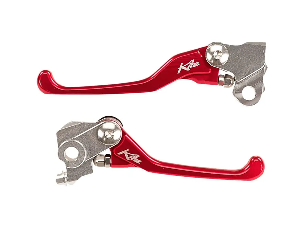 Echt Kite Kupplungs- und Bremshebel-Set rot / schwarz passend für Honda CRF