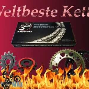 Saisonangebot ! Racing / SBK Kettensatz passend für Suzuki 1300 Hayabusa (Bj.08-) Teilung 520 Umbau