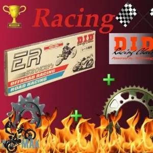 DID Racing Kettensatz passend für Suzuki SV 1000 K3-7 (Bj.03-07) DID 520ERV7 Racingkette Garantierte Lieferung