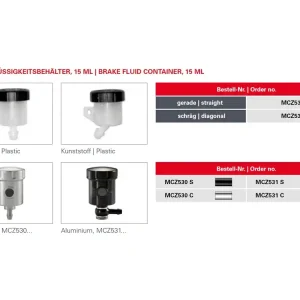 TRW Lucas Bremsflüssigkeitsbehälter 15ml Plastik / Alu MCZ530 MCZ531 Neue Kollektion