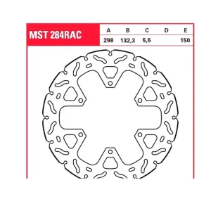 Bremsscheibe Racing hinten starr MST284RAC passend für Yamaha SCR950 / Midnight Star / XVS 1300 Saisonangebot