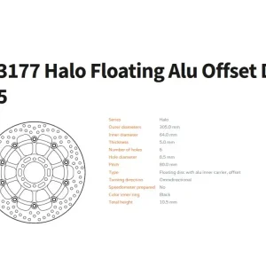 Sonderangebot Moto-Master Bremsscheibe Halo vorn passend für KTM 950 Supermoto / 990 Supermoto - 113177