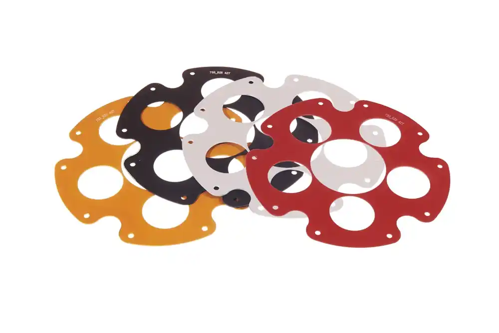 passend für Ducati Kettenrad Stealth Blende 39 bis 47 Zähne - (525) Blende / Inlay gold schwarz rot Begrenztes Angebot