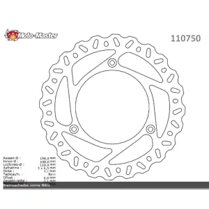 Moto-Master Bremsscheibe vorn Nitro passend für Yamaha YZ65 - 110750 Aktuell