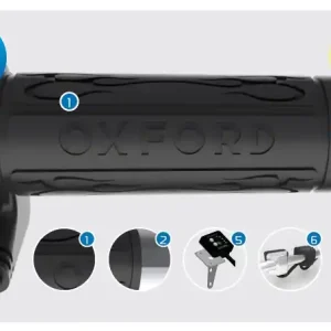 Universal-Heizgriffe Cruiser Premium EL800 für Lenker mit ⍉ 22 mm mit Wärmeregler Nur Für Kurze Zeit