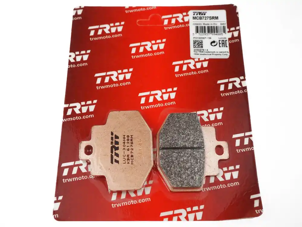 Mega-Angebot Bremsbelag hinten passend für Piaggio Vespa GTS 125 / GTS 300 i.e / Super TRW MCB727SRM