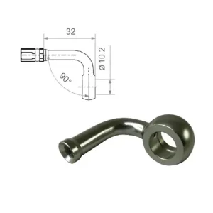 Kracherpreis TRW Varioflex-Alufitting 10mm Ringanschluss 90° - MV10D90
