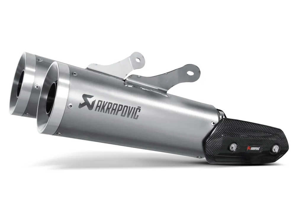 Akrapovic Slip On Doppel-Schalldämpfer Titan passend für Yamaha VMAX / Star Motorcycles VMAX; Baujah Knallerangebot