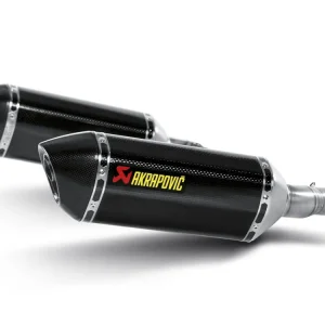 Must-Have Akrapovic Slip On Doppel-Schalldämpfer Carbon passend für Kawasaki Z1000 / Z1000SX / Ninja 1000; Bj: