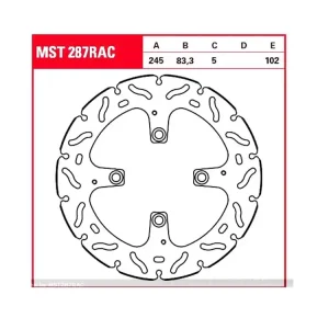 Sonderangebot Bremsscheibe Racing hinten MST287RAC passend für Ducati