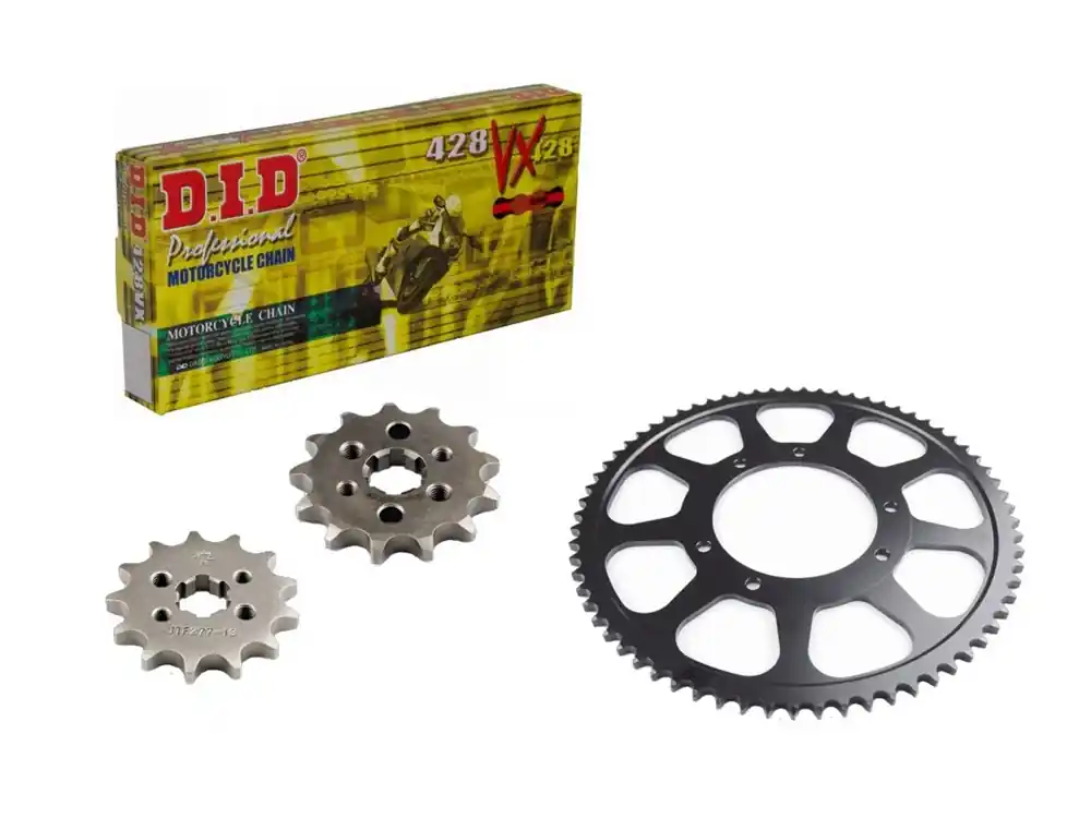 Must-Have RK Kettensatz passend für Mondial SMX 125i Enduro CBS (Bj.17-) RK428KRO Kette rot blau