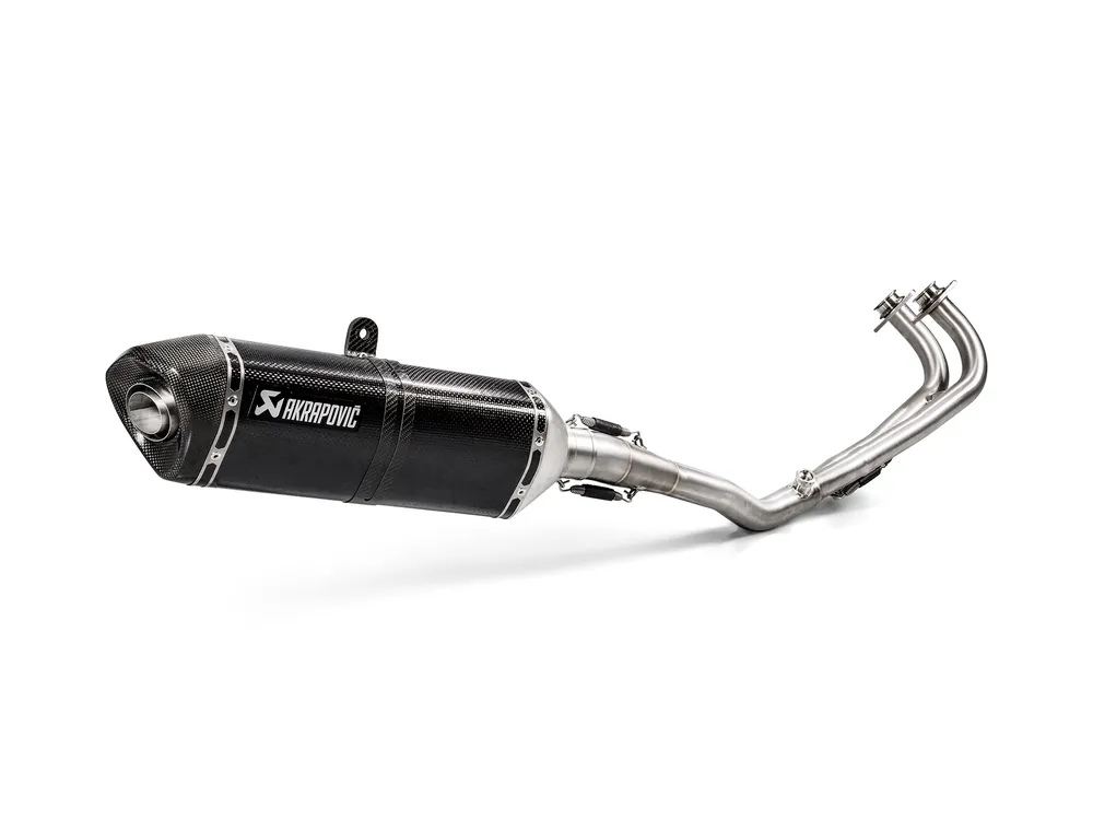 Neue Kollektion Akrapovic Racing Line Komplettanlage für Sym Maxsym 500 TL; Baujahre: 2020