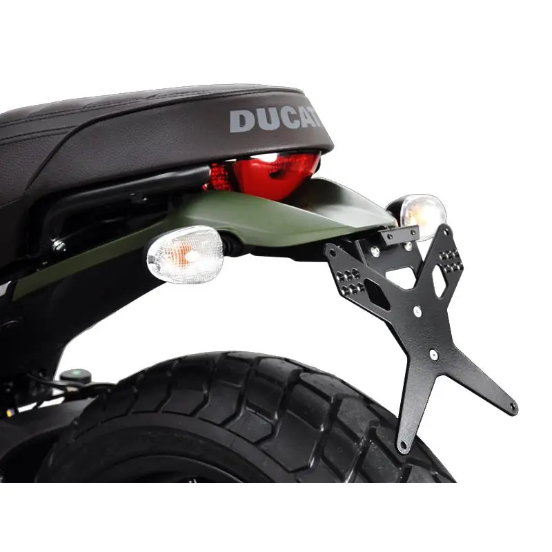 Neue Kollektion ZIEGER X-Line Kennzeichenhalter passend für Ducati Scrambler 800; Baujahre: 2015-2017