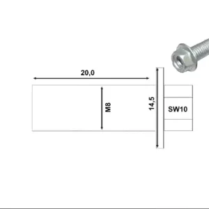 Neue Ware TRW Lucas Bremsscheibenschrauben-Satz MSS131-6 (M8 x 1,25 x 20 x 26 mm) vorne passend für Aprilia 6