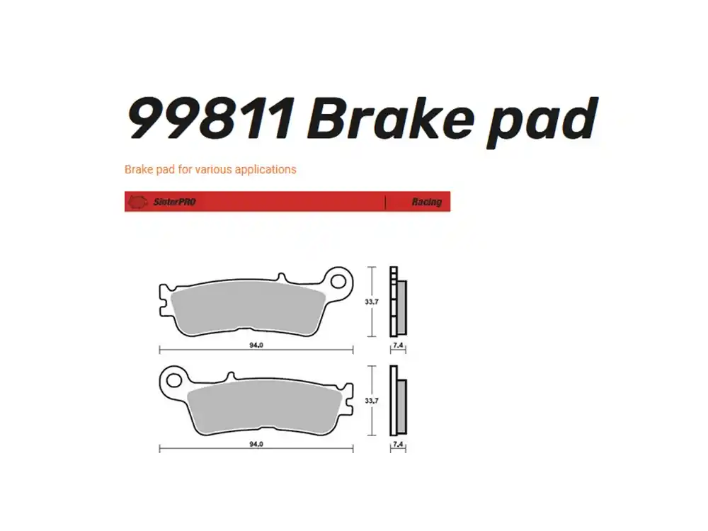 Moto-Master Bremsbelag vorn Sinter Pro Racing 99811 Fantic / passend für Yamaha Finale Aktion