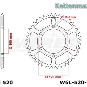 Versand Am Gleichen Tag Alu Kettenrad 42 - 46 Zähne 100/120 6 Loch PVM für Marvic / Galespeed / Felge (520)