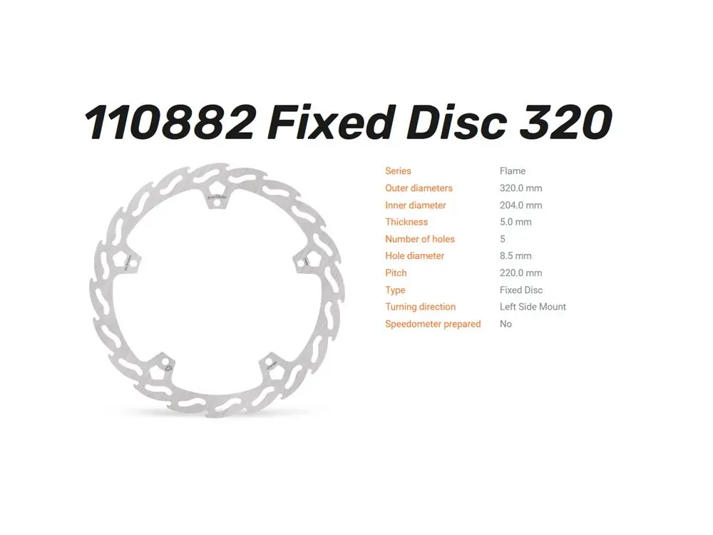 Moto-Master Bremsscheibe Flame vorn passend für KTM RC 125 200 390 (Bj.22-) Gratis Versand