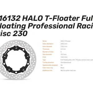 Kostenfreie Lieferung Bremsscheibe Halo Full T-Floating Racing Ø 230 hinten passend für KTM - 116132