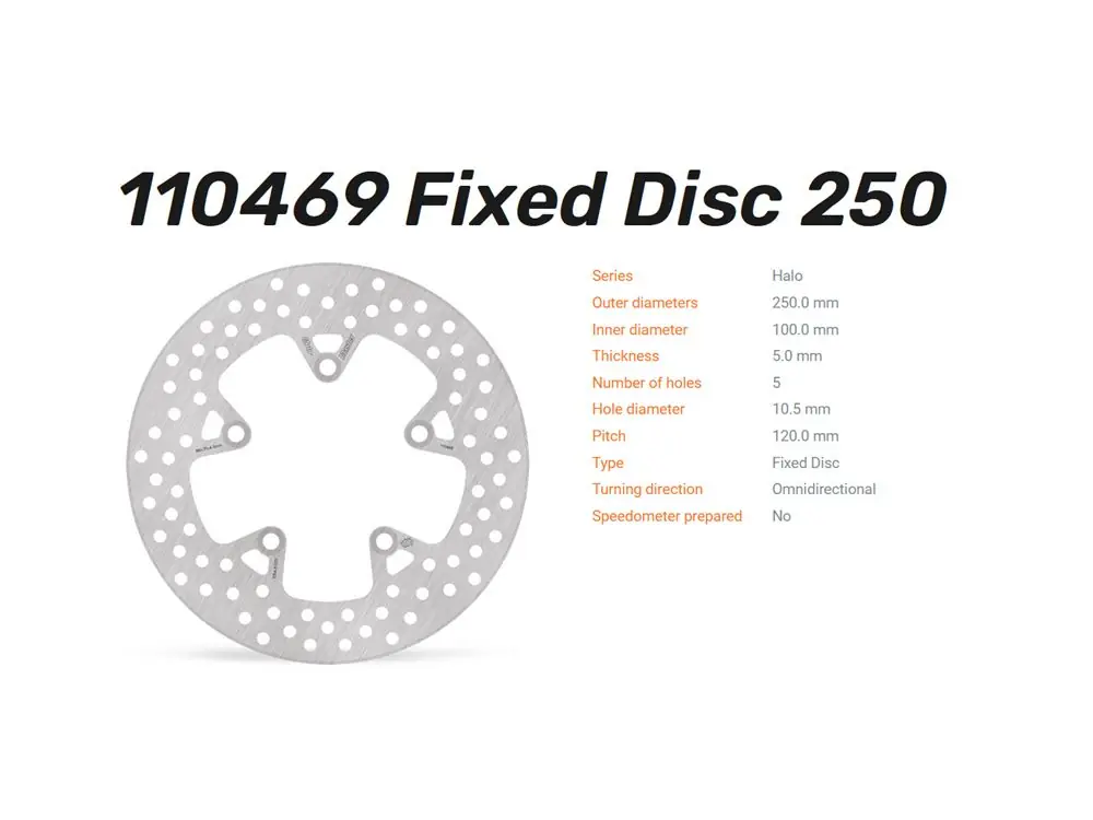 Saisonangebot Moto-Master Bremsscheibe Halo hinten passend für Kawasaki 110469