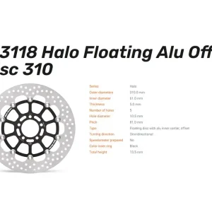 Moto-Master Bremsscheibe Halo floating vorn passend für Kawasaki - 113118 Ausverkauf