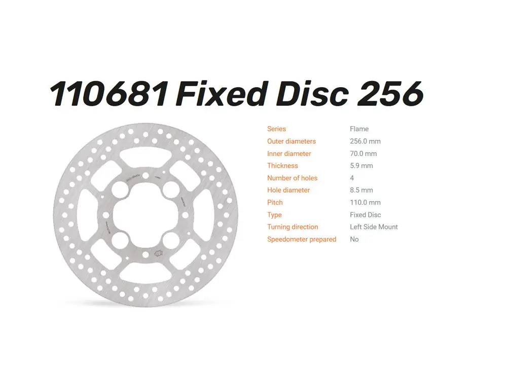 Moto-Master Bremsscheibe Halo hinten passend für Honda - 110681 Echt