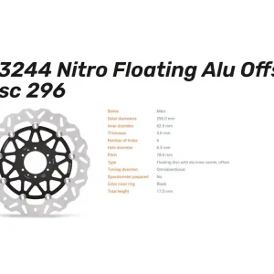 Moto-Master Bremsscheibe Nitro floating vorn passend für Honda - 113244 Neuheit