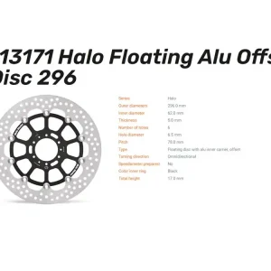 Top-Seller Moto-Master Bremsscheibe Halo floating vorn passend für Honda - 113171