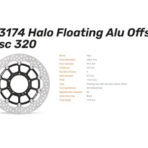 Knallerangebot Moto-Master Bremsscheibe Halo floating vorn passend für Honda VFR 1200 F - 113174