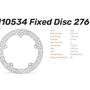 Moto-Master Bremsscheibe Halo hinten passend für Honda - 110534 Expressversand