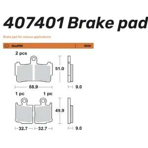 Moto-Master Bremsbelag vorn Sinter Road passend für Honda VFR 1200 F - 407401 Echt