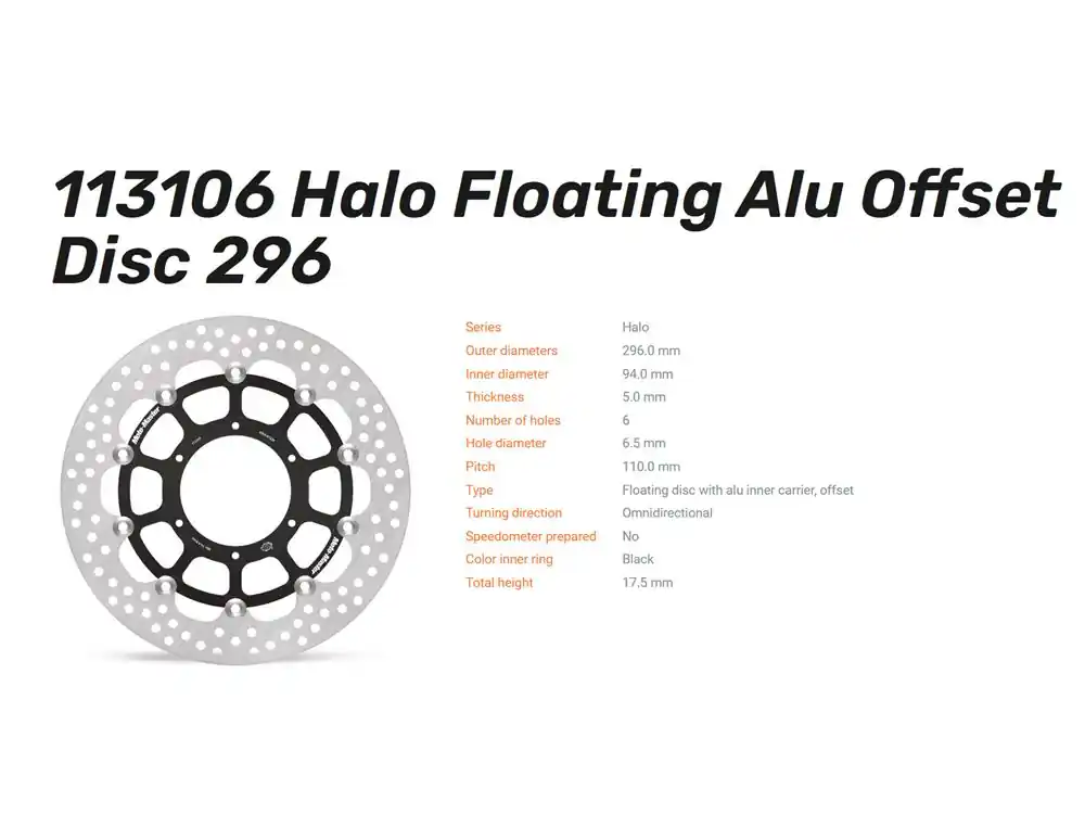 Nur Heute Moto-Master Bremsscheibe Halo Floating passend für Honda CBF 600 / CBF 1000 vorn 113106