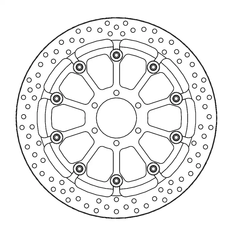 Bremsscheibe Halo T-Floating Supermoto Racing Ø 320 / 6,0mm vorne passend für BMW S1000 RR / HP4; B Top-Preis