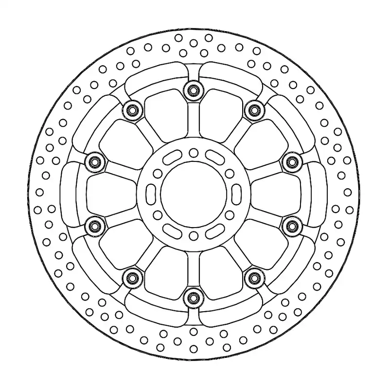 Markenware Bremsscheibe Halo T-Floating Supermoto Racing Ø 320 / 6,0mm vorne passend für BMW HP4 (K60) Race; Bj