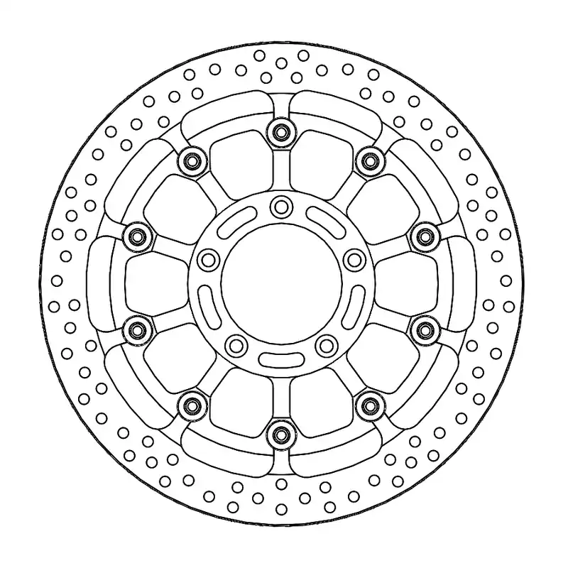 Finale Aktion Bremsscheibe Halo T-Floating Supermoto Racing Ø 320 / 6,0mm vorne passend für MV Agusta F4 1000; Bj.