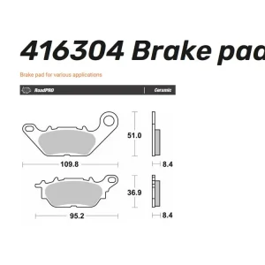 Moto-Master Bremsbelag organisch hinten - 416304 Preis Gesenkt