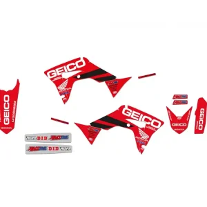 Bestseller Aufkleber Satz BlackBird Racing Replica GEICO passend für Honda CRF 250 CRF450 Baujahre: 2017-2021