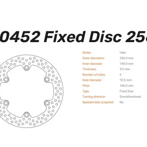 Moto-Master Bremsscheibe Halo - 110452 Kostenloser Rückversand