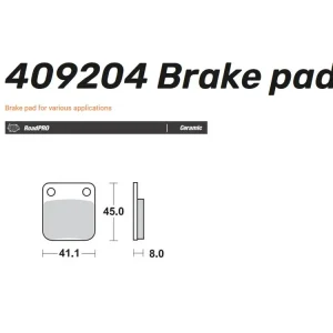 Bestseller Moto-Master Bremsbelag organisch hinten - 409204
