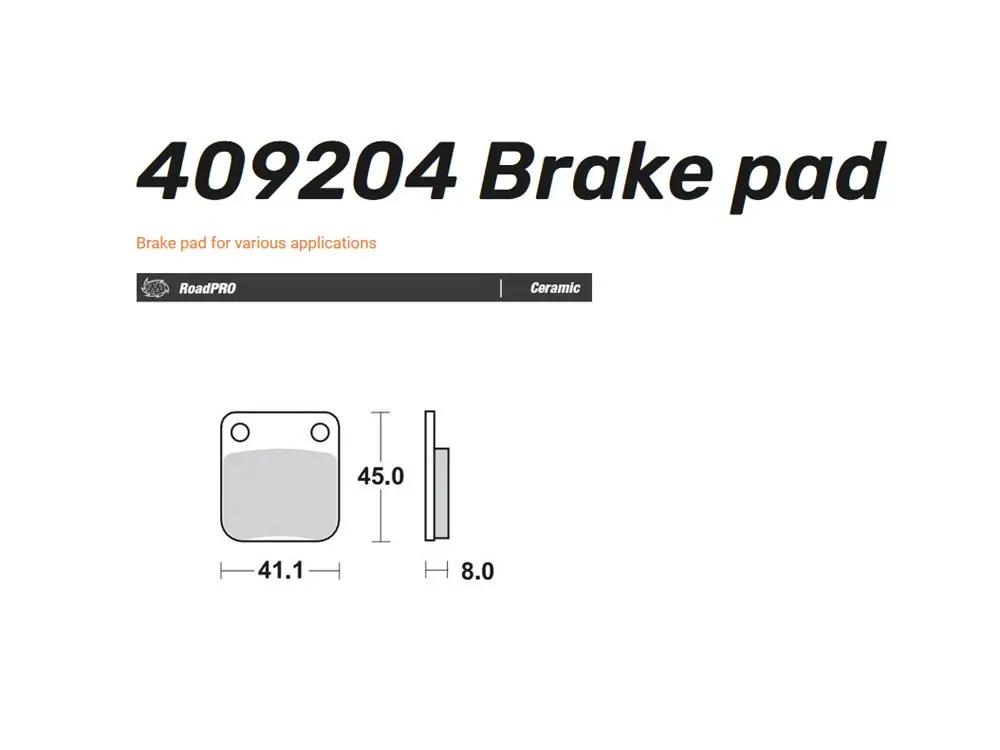 Bestseller Moto-Master Bremsbelag organisch hinten - 409204