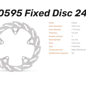 Billig Moto-Master Bremsscheibe Flame 110595 vorne passend für Yamaha YBR / YS 125, Baujahre: ab 2006