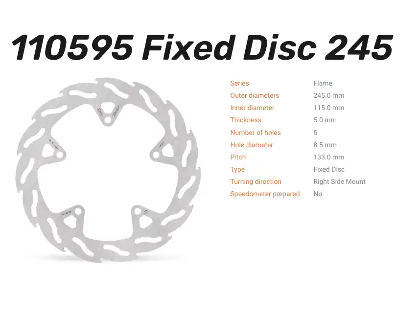 Billig Moto-Master Bremsscheibe Flame 110595 vorne passend für Yamaha YBR / YS 125, Baujahre: ab 2006