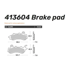 Moto-Master Bremsbelag organisch vorn passend für Honda CB 125 F JC74 (Bj.19-) - 413604 Sofort Bestellen