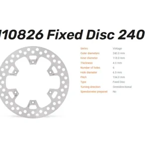 Sonderangebot Moto-Master Bremsscheibe Vintage vorn passend für Suzuki DR-Z 400 SM 400 / RM 125 250 - 110826