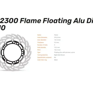 Moto-Master Bremsscheibe vorn Flame Floating passend für Kawasaki - 112300 Rabatt