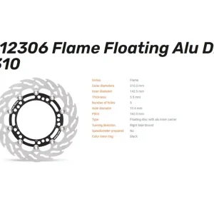 Moto-Master Bremsscheibe vorn Flame Floating 5.5 passend für Kawasaki - 112306 Neuheit