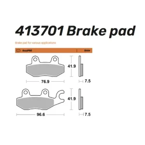 Preiswert Moto-Master Bremsbelag vorn Sinter Road - 413701